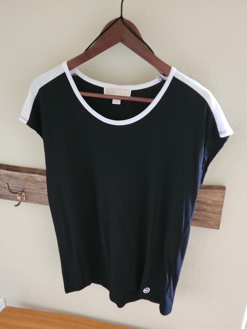 Michael Kors Black Tee with White Trim